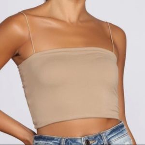 Spaghetti strap crop top
